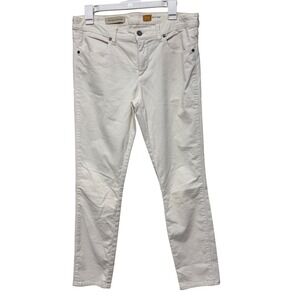 Pilcro and the Letterpress Womens Corduroy Pants 30 White Slim Stretch Midrise‎